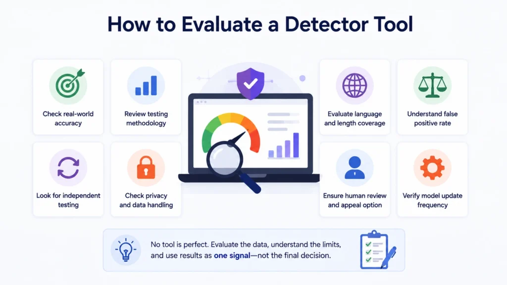 How to Evaluate a Detector Tool?